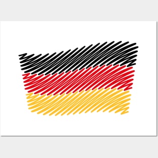 National Flag Of Germany (Scribble) Posters and Art
